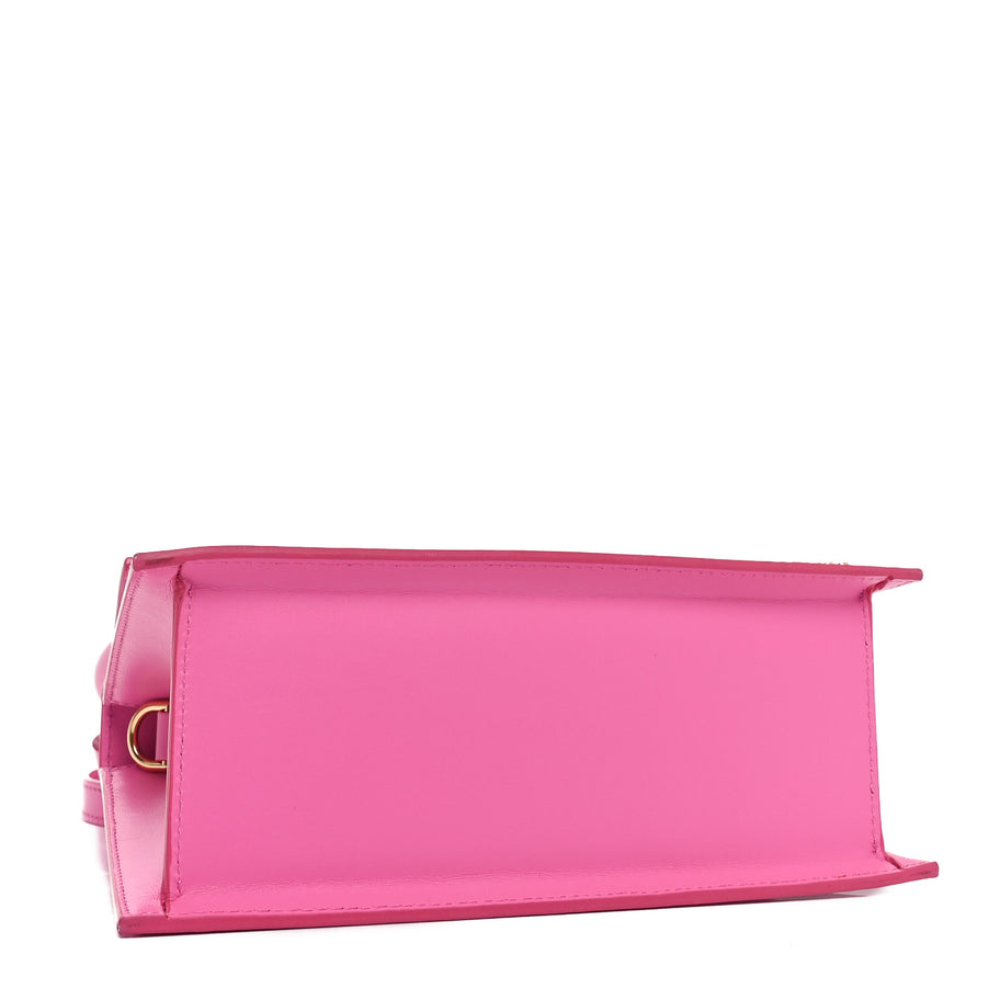 Jacquemus Smooth Calfskin Le Grand Chiquito Neon Pink Image 4