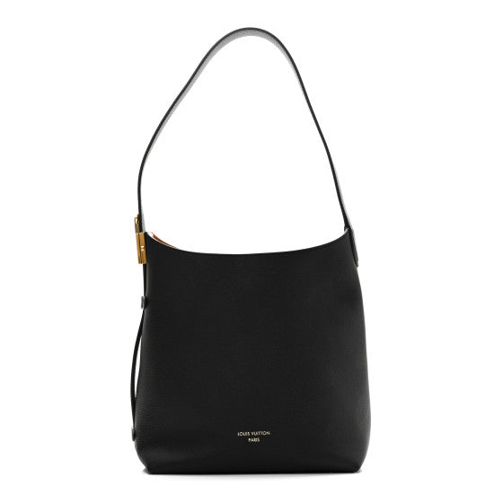 Louis Vuitton Grained Calfskin Low Key Hobo PM Black Image 1