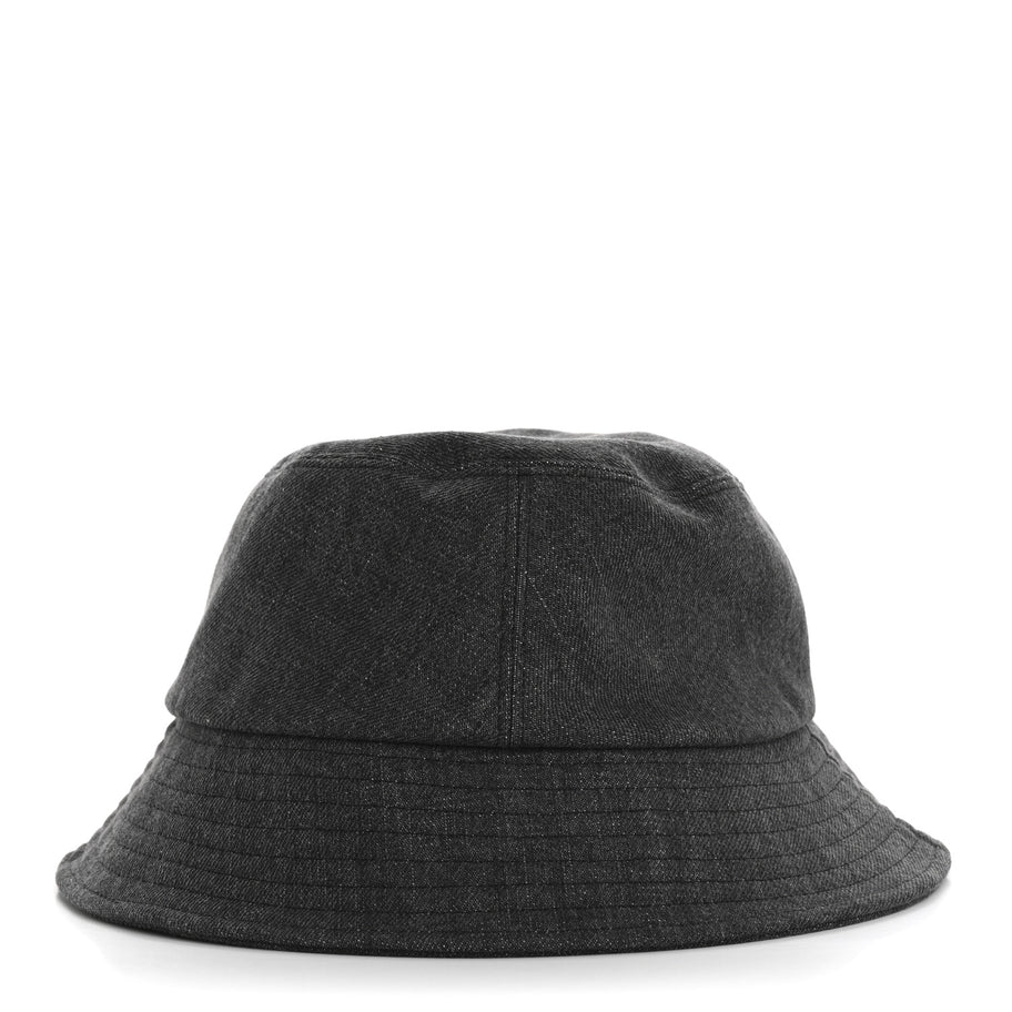 Chanel Denim Sequin Cloche Logo Bucket Hat M Black Image 6