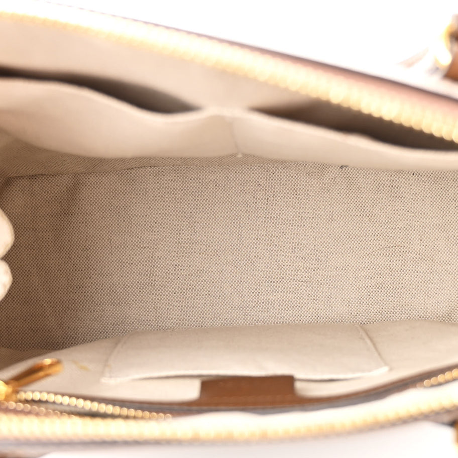 Gucci GG Supreme Monogram Azalea Calfskin Boutique Horsebit 1955 Top Handle Bag Beige Ebony Brown Sugar Image 5