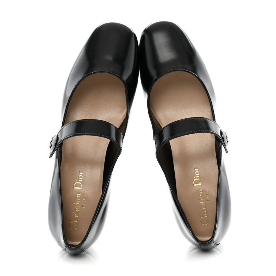 Christian Dior Brushed Calfskin Uniform 30mm Pumps 37.5 Black Image 2