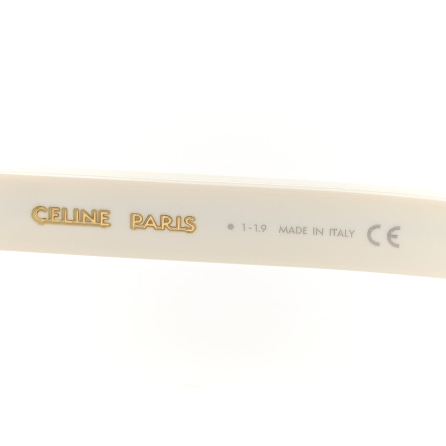 Celine Acetate Polarized Rectangular Sunglasses CL40060I White Image 6
