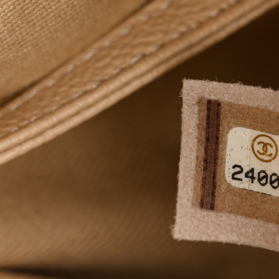 Chanel Caviar Stitched Shopping Tote Beige Image 7