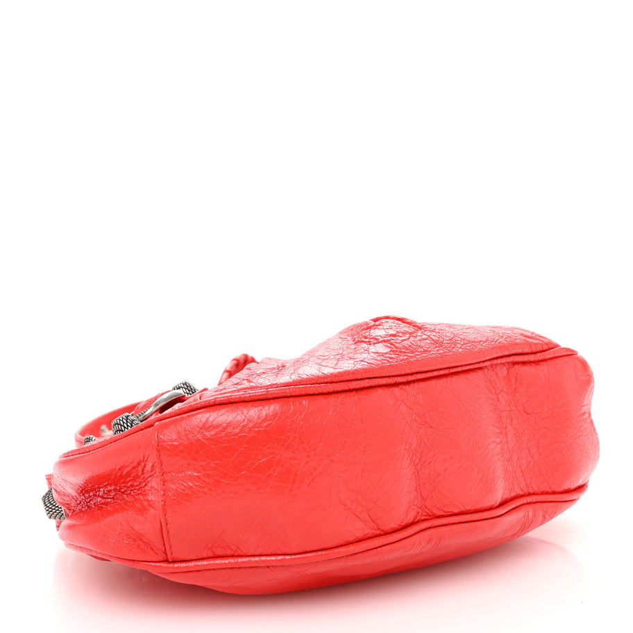 Balenciaga Agneau Arena Le Cagole Shoulder Bag XS Tomato Red Image 5