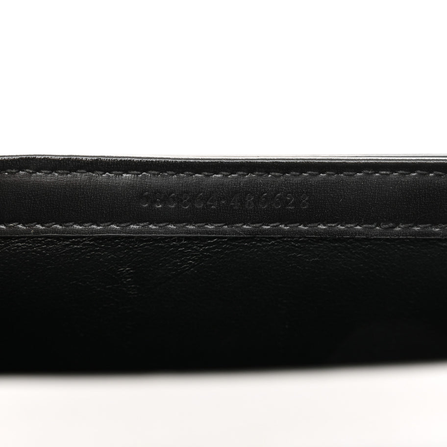 Gucci Boarded Dyana Lux Calfskin Web Monochrome Mini Bamboo 1947 Top Handle Bag Black Image 6