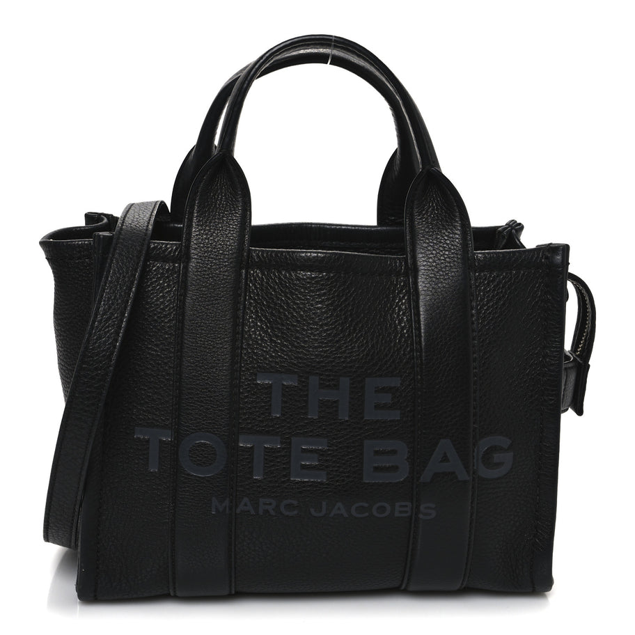 Marc Jacobs Grained Calfskin Small The Tote Bag Black Image 1