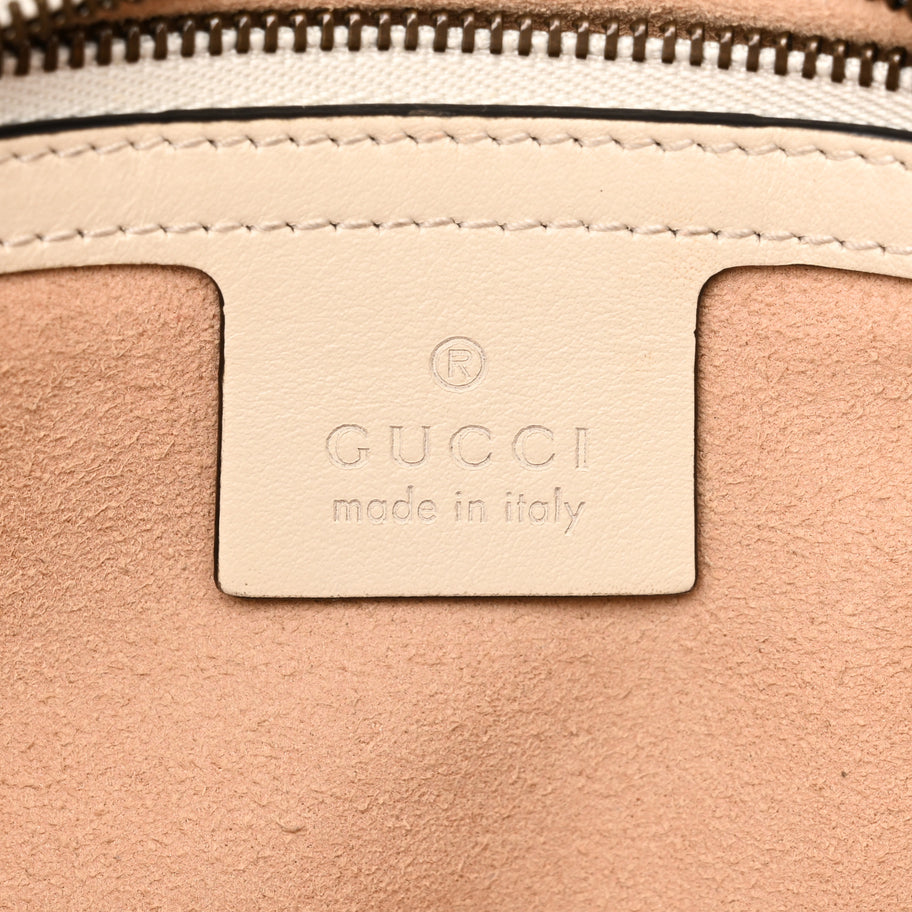 Gucci Calfskin Matelasse Small GG Marmont Shoulder Bag White Image 6