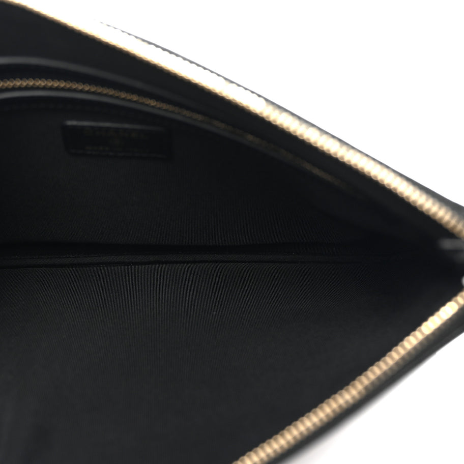Chanel Caviar Studded Medium Deauville Pouch Black Image 5