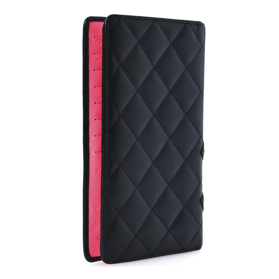 Chanel Calfskin Quilted Cambon Yen Wallet Black Image 3