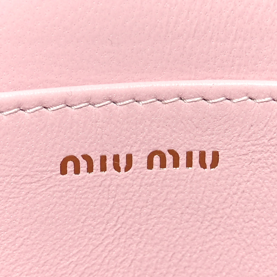 Miu Miu Nappa Matelasse Mini Chain Bag Alabastro Image 6