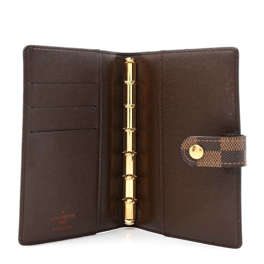 Louis Vuitton Damier Ebene Small Ring Agenda Cover Image 5