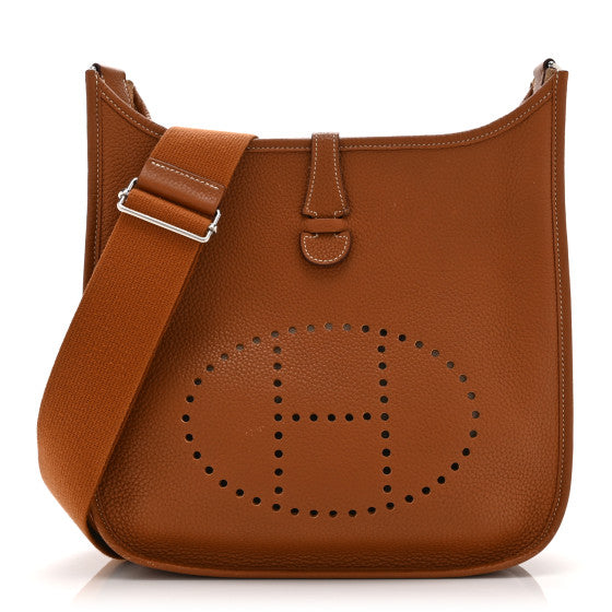 Hermes Taurillon Clemence Evelyne III PM Gold Image 1