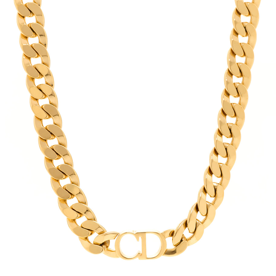 Christian Dior Metal Danseuse Etoile Chain Choker Necklace Gold Image 1