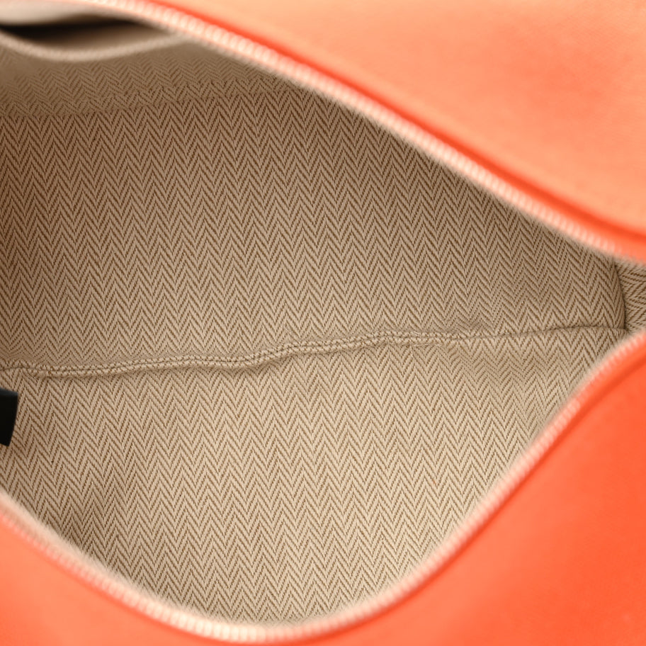 Hermes Canvas Small Bride-A-Brac Pouch Orange Burgundy Image 5