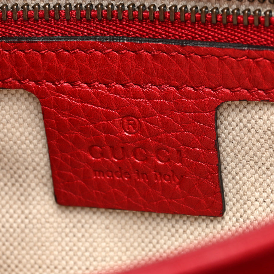 Gucci Cellarius Calfskin Feline GG Marmont Flap Shoulder Bag Vulcanic Red Image 6