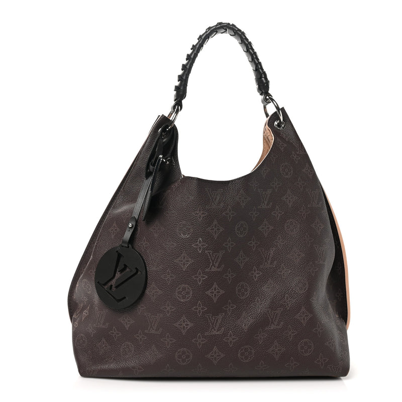  Louis Vuitton Mahina Carmel Hobo Chocolate