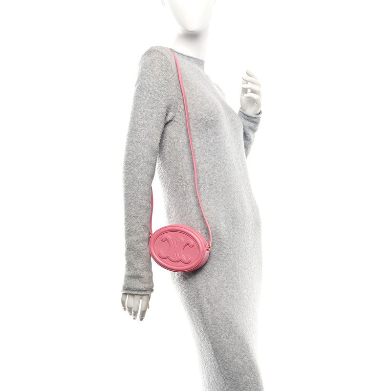  Celine Smooth Calfskin Cuir Triomphe Oval Purse Crossbody Lipstick