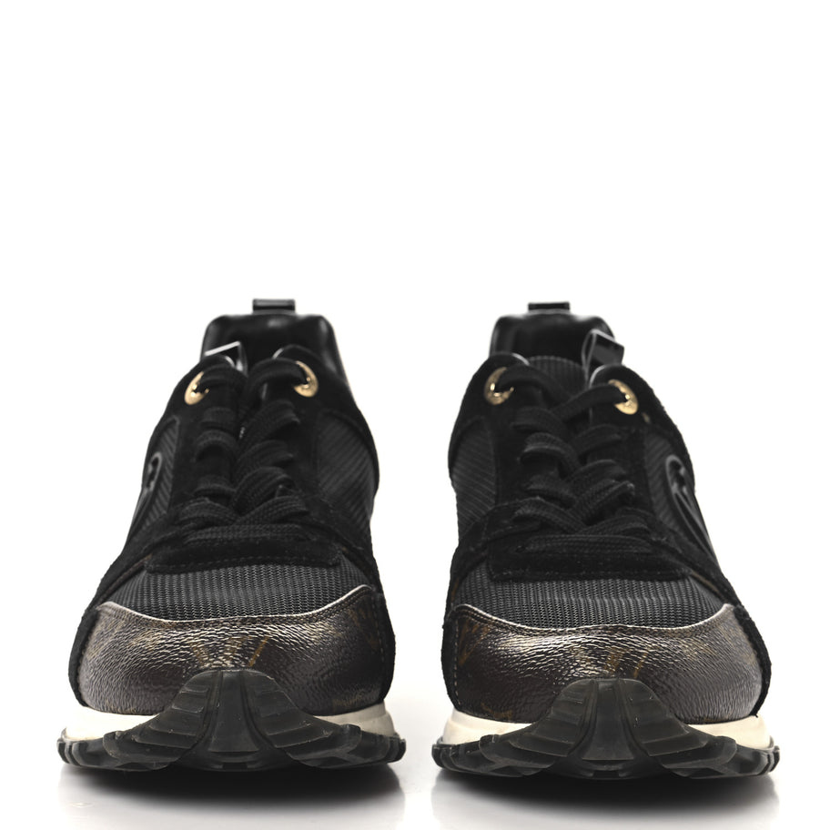 Louis Vuitton Suede Monogram Run Away Sneakers Black Image 3