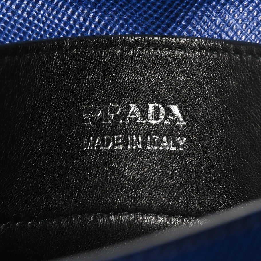 Prada Saffiano Cuir Medium Double Handle Tote Baltico Image 6