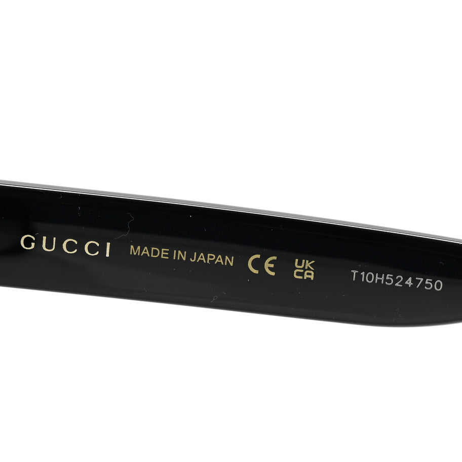 Gucci Acetate Round Sunglasses GG0035SN Black Image 5
