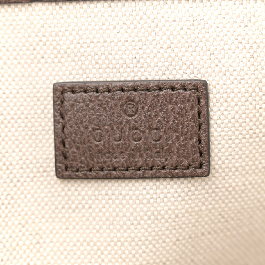 Gucci GG Supreme Monogram Textured Calfskin Medium Ophidia Shoulder Tote Bag Beige Ebony New Acero Image 6