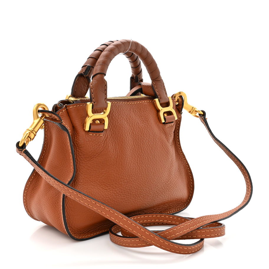 Chloe Calfskin Mini Marcie Satchel Tan Image 3