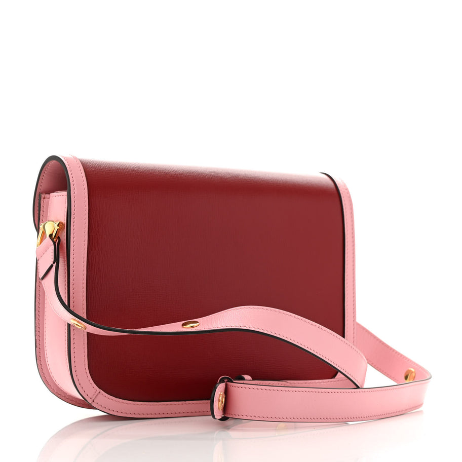 Gucci Azalea Calfskin Horsebit 1955 Shoulder Bag New Cherry Red Wild Rose Image 3