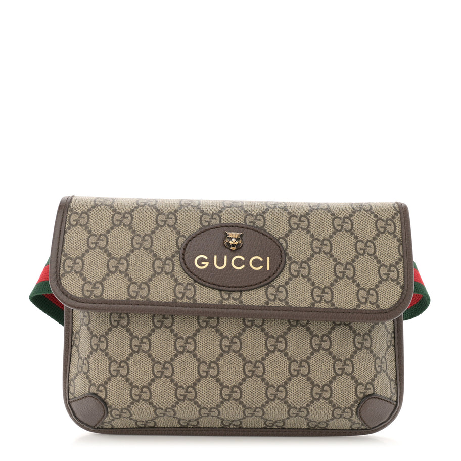 Gucci GG Supreme Monogram Neo Vintage Web Belt Bag Brown Image 1