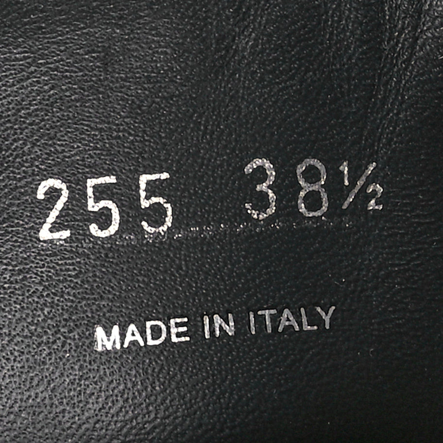 Prada Spazzolato Rois Nylon Metal Triangle Logo Monolith Pouch Pocket 55mm Boots 38.5 Black Image 7