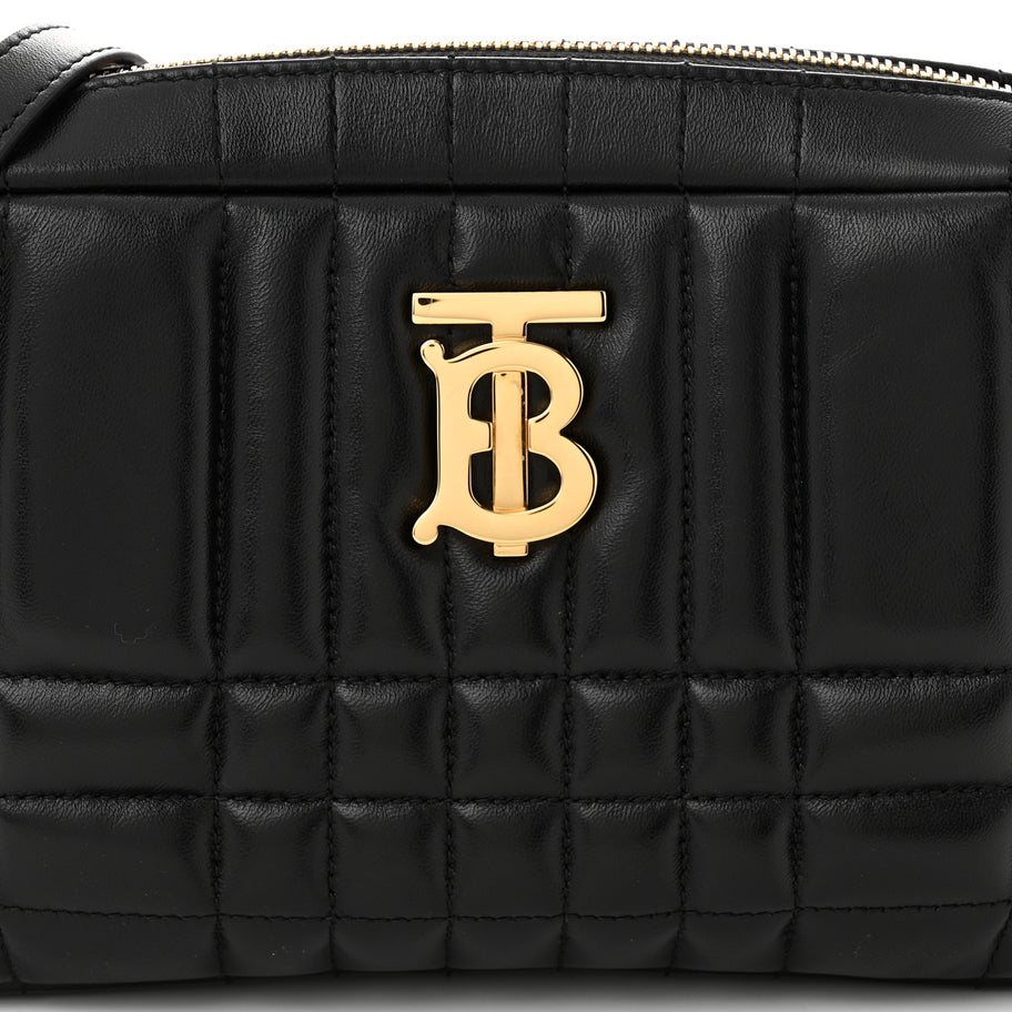 Burberry Calfskin Quilted Small Lola Camera Bag Black Image 7