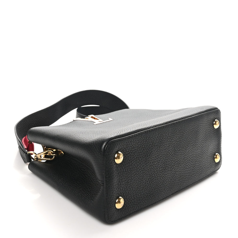 Louis Vuitton Taurillon Capucines MM Arizona Black Arizona Beige Ruby Red Image 4