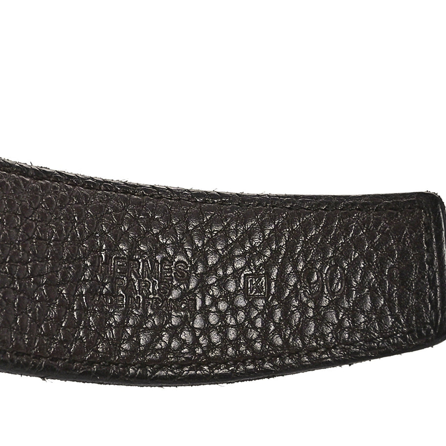 Hermes Box Togo 32mm H Belt 90 36 Black Chocolate Image 5