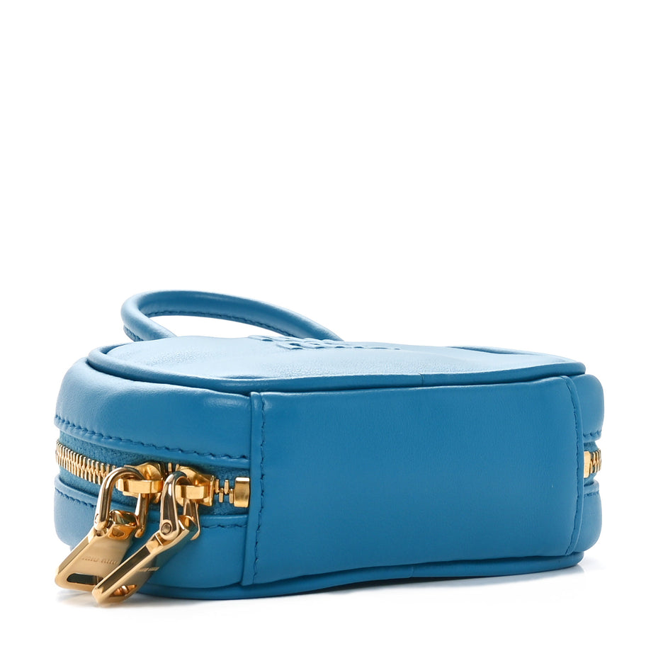 Miu Miu Calfskin Micro Beau Bag Voyage Blue Image 4