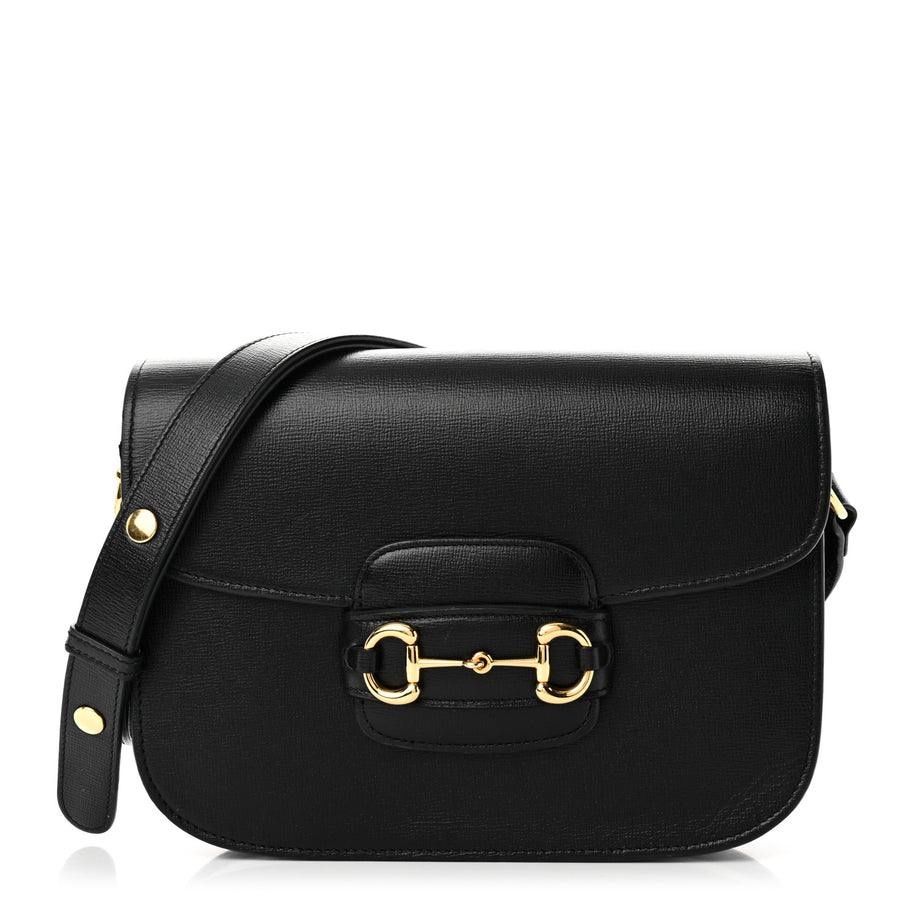 Gucci Azalea Calfskin Horsebit 1955 Shoulder Bag Black Image 1