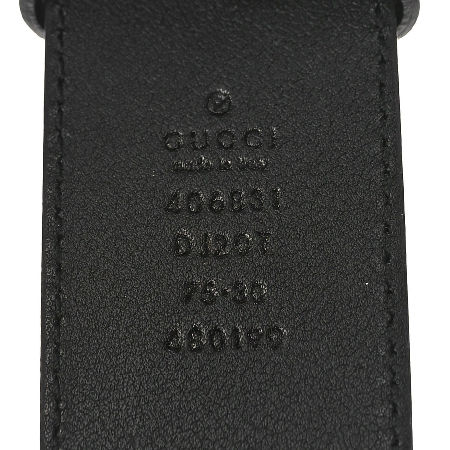 Gucci Textured Calfskin Double G 40mm Belt 75 30 Black Image 3