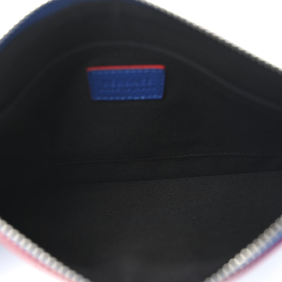 Versace Calfskin Medusa Crossbody Flat Pouch Blue Image 5