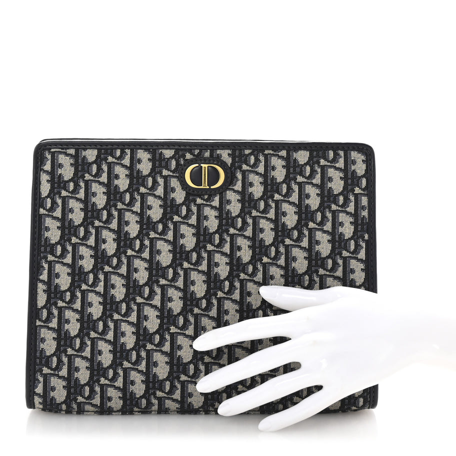 Christian Dior Oblique 30 Montaigne Pouch Blue Image 2