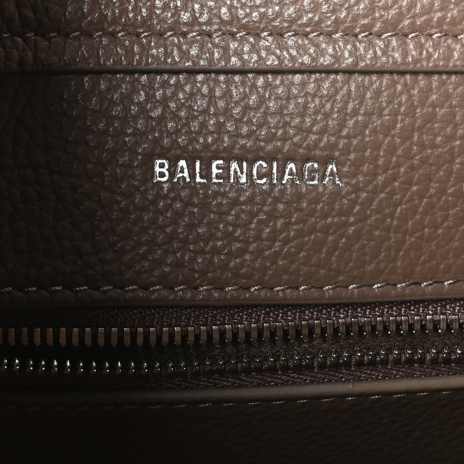 Balenciaga Grained Calfskin XS Everyday North South Shoulder Tote Bag Brown Image 6