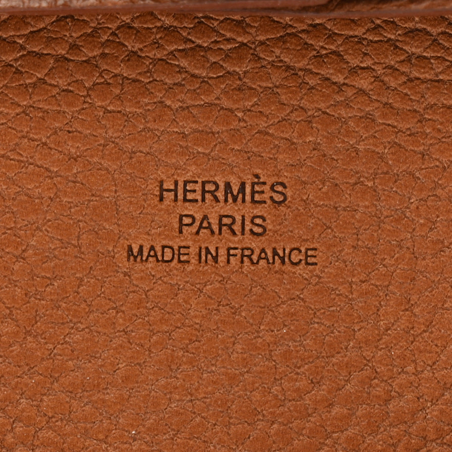 Hermes Barenia Faubourg Bastia Coin Purse Fauve Image 6