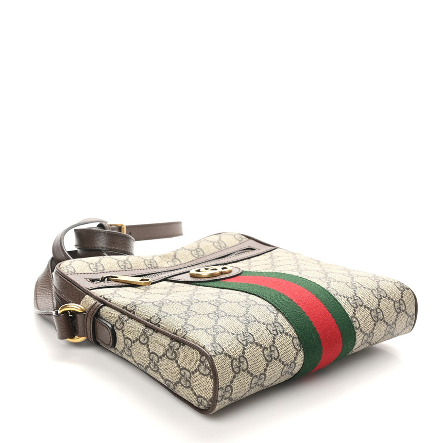 Gucci GG Supreme Monogram Web Small Ophidia Messenger Bag Brown Image 4