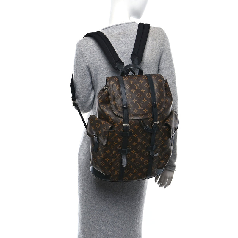 Louis Vuitton Monogram Macassar Christopher MM Backpack