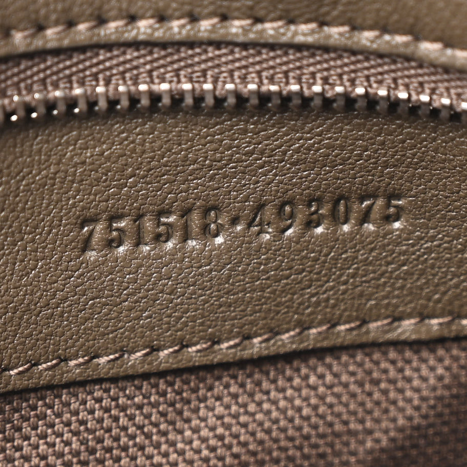 Gucci Sakai Be Green Calfskin Diagonal Stitched Small Blondie Tote Craclet Brown Image 7