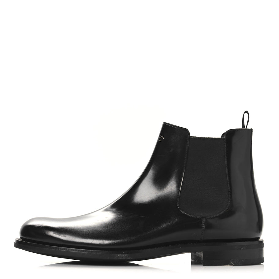 Prada Spazzolato Mens Chelsea Boots 12 Black Image 1