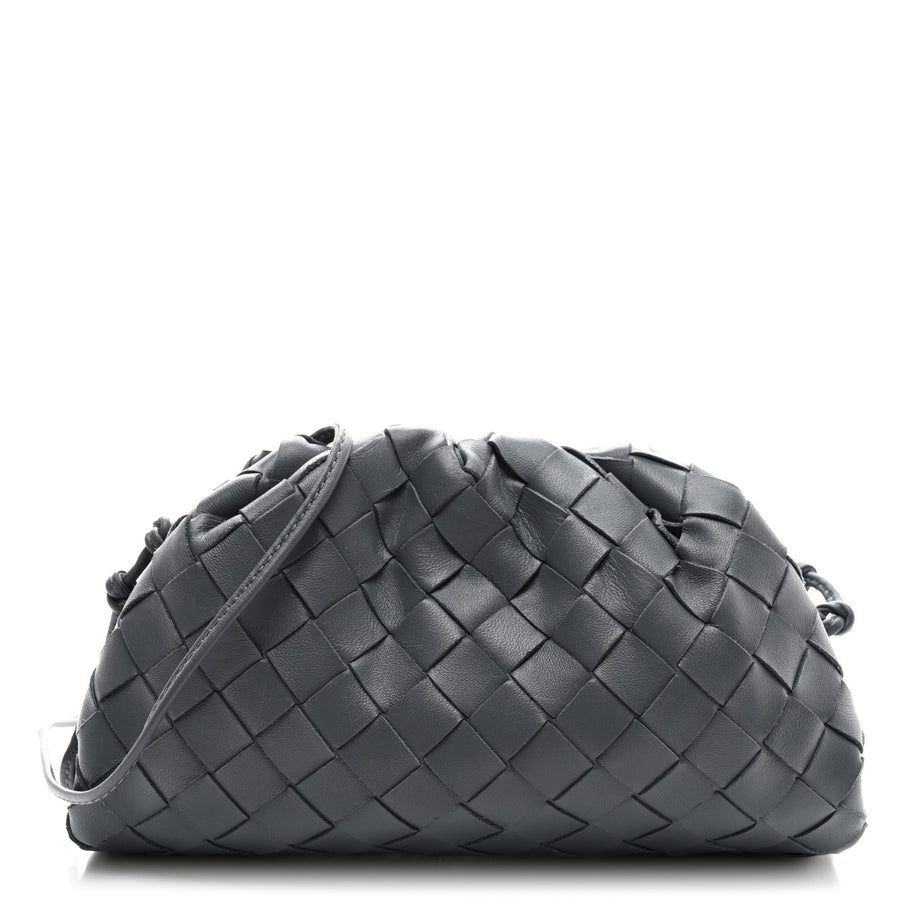 Bottega Veneta Nappa Intrecciato The Mini Pouch Thunder Image 1