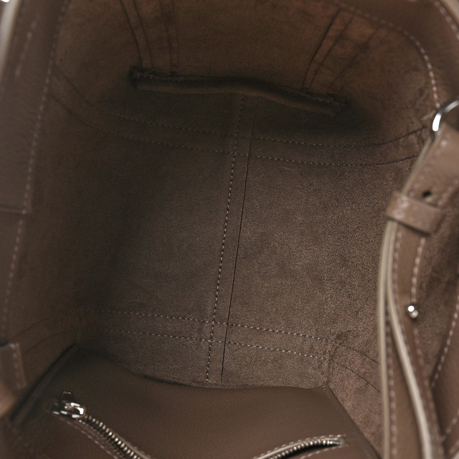 Balenciaga Grained Calfskin XS Everyday North South Shoulder Tote Bag Brown Image 5