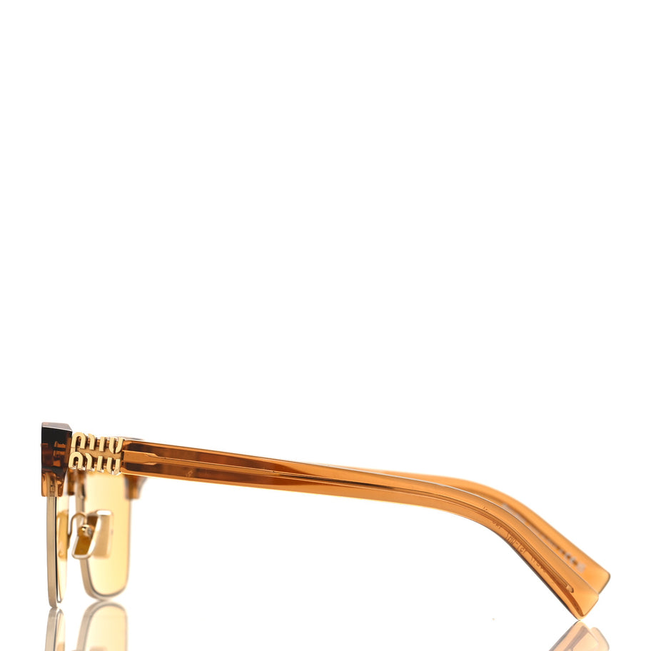 Miu Miu Acetate Square SMU10Z Sunglasses Transparent Caramel Image 3