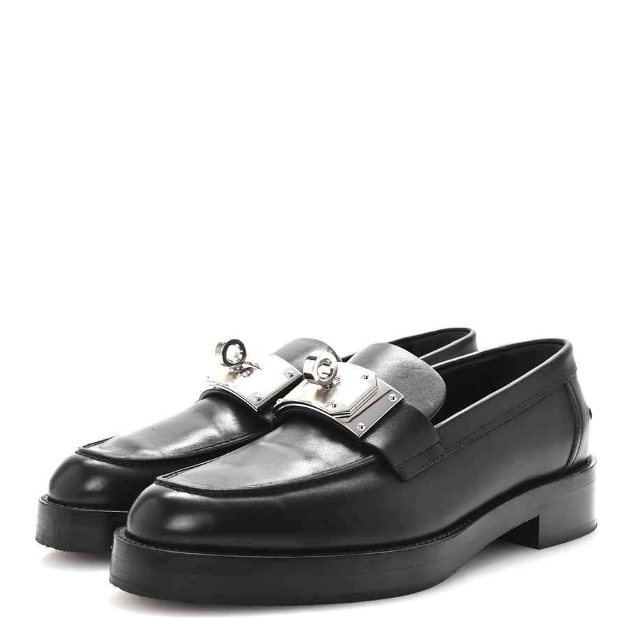 Hermes Calfskin Womens Hot Loafer 38 Black Image 3