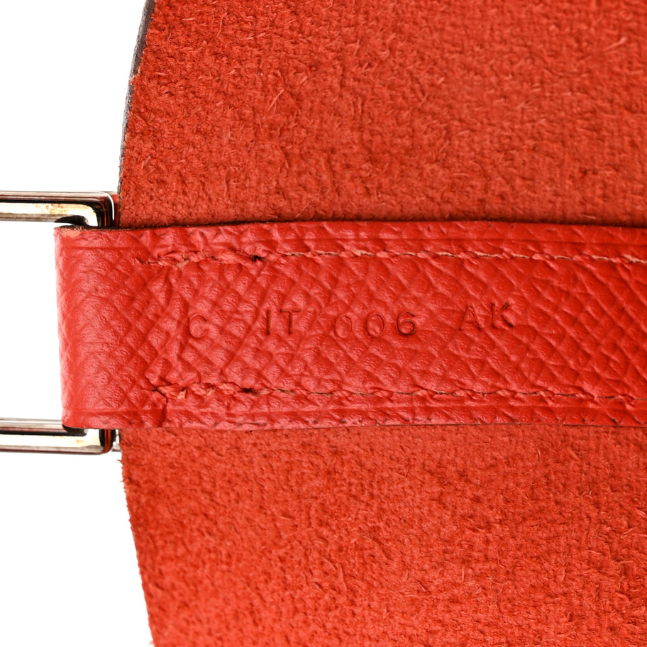 Hermes Epsom Tressage De Cuir Picotin Lock 22 MM Rouge Coeur Bleu du Nord Rouge H Image 7