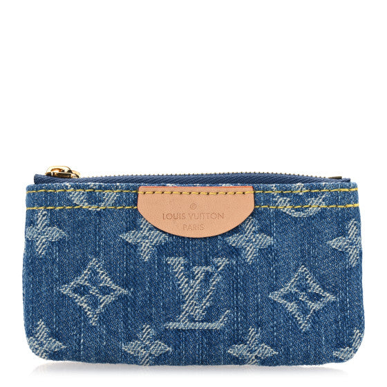  Louis Vuitton Monogram Denim Key Pouch Denim Blue