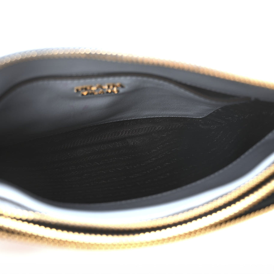 Prada Vitello Phenix Double Zip Crossbody Bag Light Blue Image 5